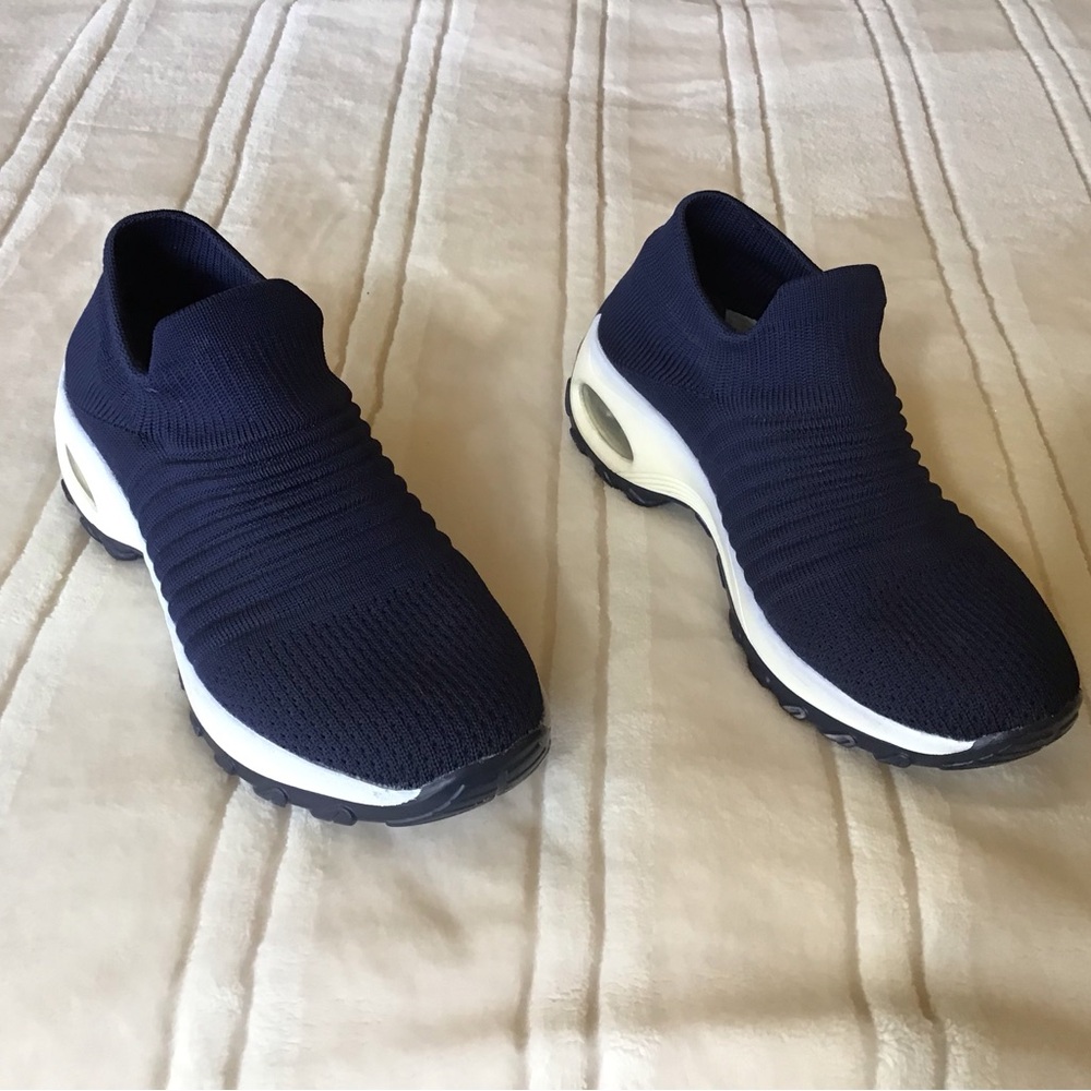 Navy Slip-On Sneakers